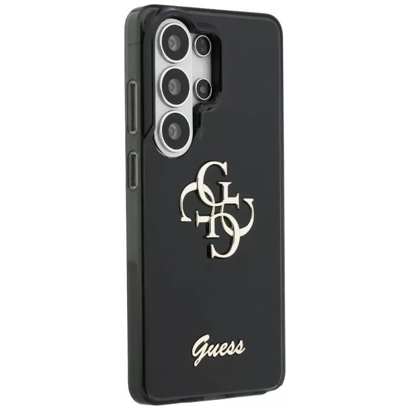 Guess IML Big Metal 4G Script Case voor Samsung Galaxy S26 Ultra (zwart)