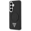 Guess Embossed Ring Triangle Logo MagSafe Case voor Samsung Galaxy S26 zwart