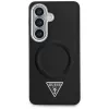 Guess Embossed Ring Triangle Logo MagSafe Case voor Samsung Galaxy S26 zwart