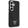 Guess Embossed Ring Triangle Logo MagSafe Case voor Samsung Galaxy S26 zwart