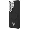 Guess Embossed Ring Triangle Logo MagSafe Case voor Samsung Galaxy S26 Ultra zwart