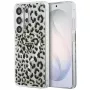 Guess IML Leopard Print Triangle MagSafe Case voor Samsung Galaxy S26 Ultra (zwart)