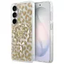 Guess IML Leopard Print Triangle MagSafe Case voor Samsung Galaxy S26 (bruin)