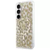 Guess IML Leopard Print Triangle MagSafe Case voor Samsung Galaxy S26 (bruin)