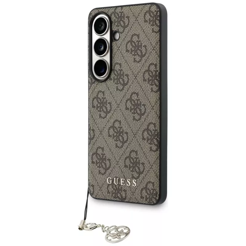 Guess 4G Classic Logo Charm MagSafe Case voor Samsung Galaxy S26 (bruin)