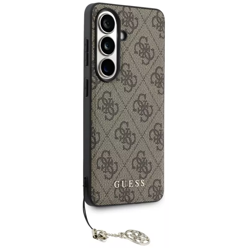 Guess 4G Classic Logo Charm MagSafe Case voor Samsung Galaxy S26 (bruin)