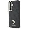 Guess 4G Big Rhinestone Triangle Strap MagSafe Phone Case Set voor Samsung Galaxy S26 - zwart