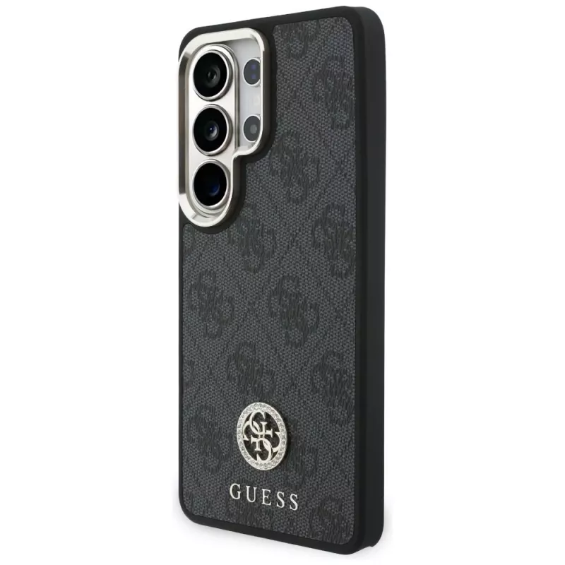 Guess 4G Big Rhinestone Triangle Strap MagSafe Case Kit voor Samsung Galaxy S26 Ultra - zwart