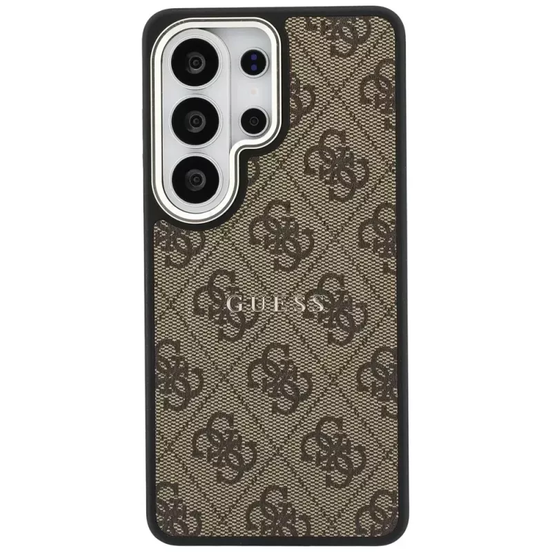 Guess 4G Embossed Ring MagSafe Case voor Samsung Galaxy S26 Ultra (bruin)