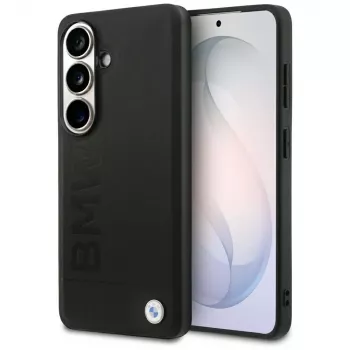 BMW Leather Hot Stamp MagSafe Case voor Samsung Galaxy S26 zwart
