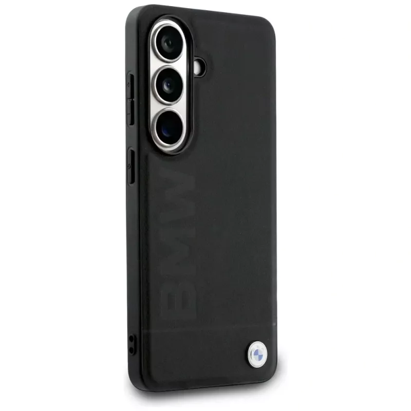 BMW Leather Hot Stamp MagSafe Case voor Samsung Galaxy S26 zwart