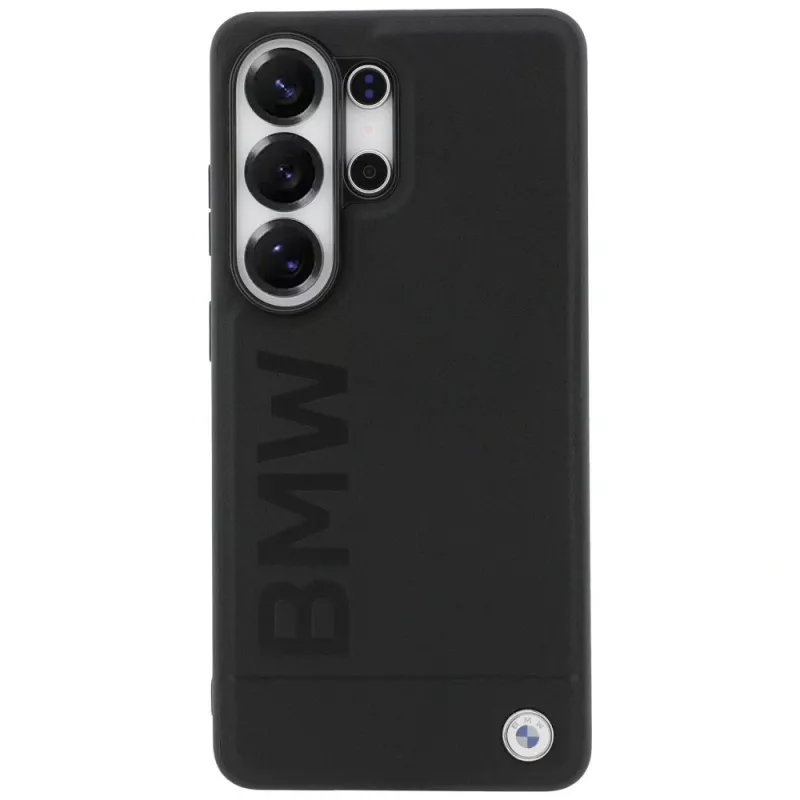 BMW Leather Hot Stamp MagSafe Case voor Samsung Galaxy S26 Ultra zwart