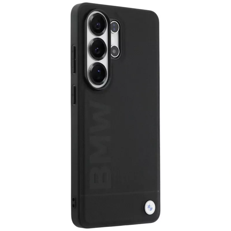 BMW Leather Hot Stamp MagSafe Case voor Samsung Galaxy S26 Ultra zwart
