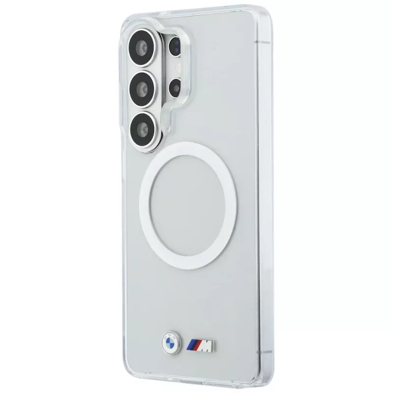 BMW IML Shockproof Metal Logo MagSafe Case voor Samsung Galaxy S26 Ultra transparant