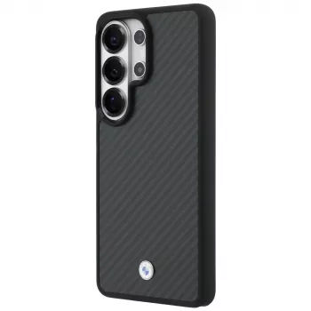 BMW Sign Magnetic Carbon Fiber MagSafe-hoesje voor Samsung Galaxy S26 Ultra zwart