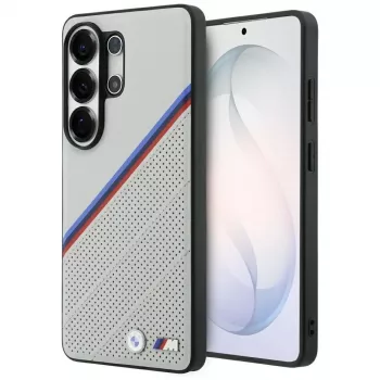 BMW Tricolor Metal Logo MagSafe Case voor Samsung Galaxy S26 Ultra grijs