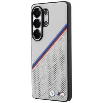 BMW Tricolor Metal Logo MagSafe Case voor Samsung Galaxy S26 Ultra grijs