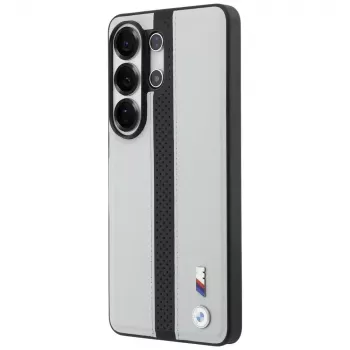 BMW Perforated Stripe Logo MagSafe Case voor Samsung Galaxy S26 Ultra grijs