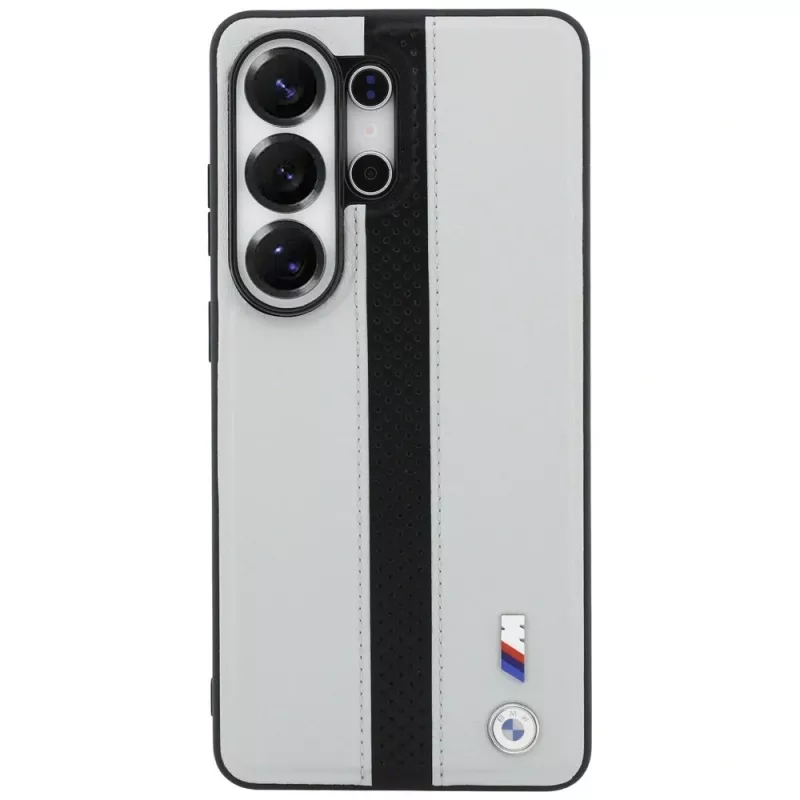 BMW Perforated Stripe Logo MagSafe Case voor Samsung Galaxy S26 Ultra grijs