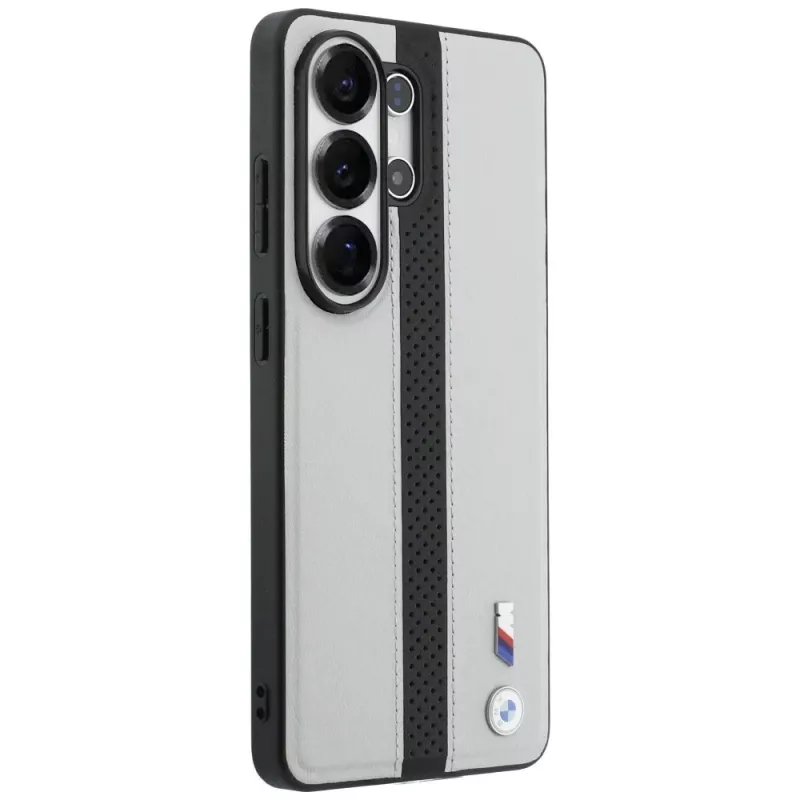 BMW Perforated Stripe Logo MagSafe Case voor Samsung Galaxy S26 Ultra grijs