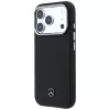 Mercedes Leather Semi Wrap GrillPattern MagSafe Case voor iPhone 17 Pro zwart