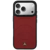 Mercedes lederen mesh-hoesje met Bow Line MagSafe voor iPhone 17 Pro Max rood