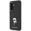 Karl Lagerfeld Fixed Glitter Ikonik Logo Metal Pin Case voor Samsung Galaxy A37 5G zwart
