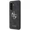 Guess Leather 4G Metal Logo Case voor Samsung Galaxy A37 5G, zwart
