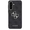 Guess Leather 4G Metal Logo Case voor Samsung Galaxy A37 5G, zwart