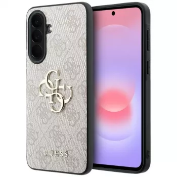 Guess Leather 4G Metal Logo Case voor Samsung Galaxy A37 5G roze