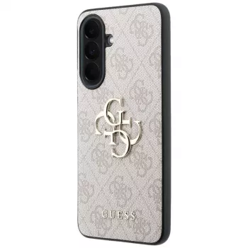 Guess Leather 4G Metal Logo Case voor Samsung Galaxy A37 5G roze