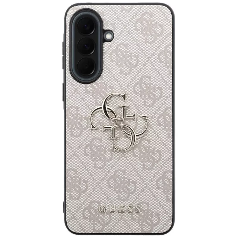 Guess Leather 4G Metal Logo Case voor Samsung Galaxy A37 5G roze