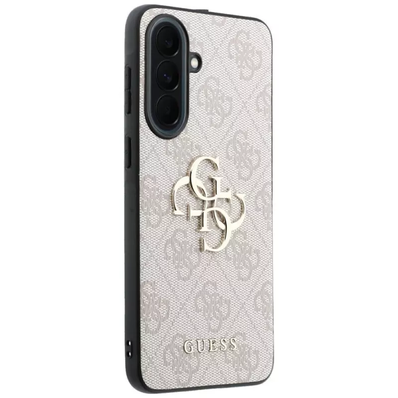 Guess Leather 4G Metal Logo Case voor Samsung Galaxy A37 5G roze
