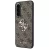 Guess Leather 4G Metal Logo Case voor Samsung Galaxy A37 5G - bruin