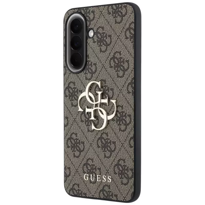 Guess Leather 4G Metal Logo Case voor Samsung Galaxy A57 5G bruin