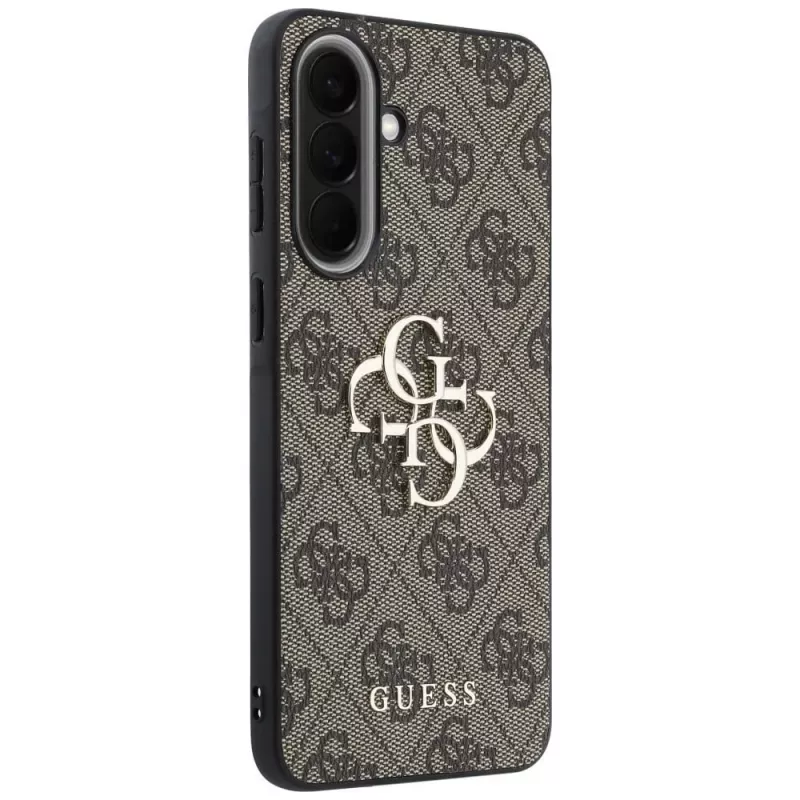 Guess Leather 4G Metal Logo Case voor Samsung Galaxy A57 5G bruin