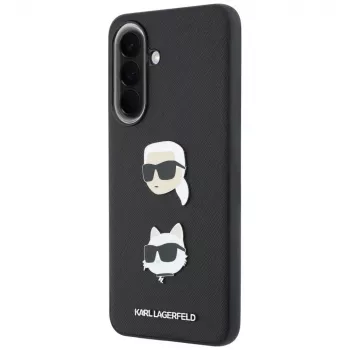 KARL LAGERFELD hoesje voor Samsung Galaxy A37 5G met Karl & Choupette Heads, Pins & Logo, zwart