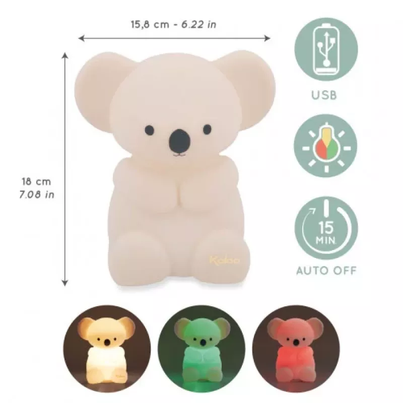 Kaloo Koala Petit Songe siliconen USB kindernachtlampje