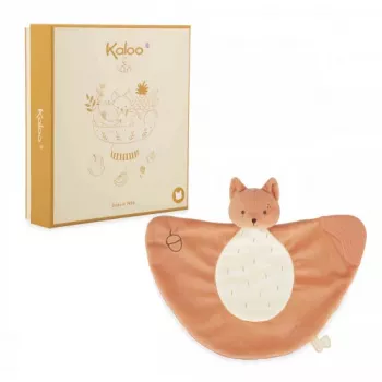 Kaloo Plume Grignoti de eekhoorn knuffeldoekje met siliconen bijtring 23 cm