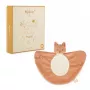 Kaloo Plume Grignoti de eekhoorn knuffeldoekje met siliconen bijtring 23 cm
