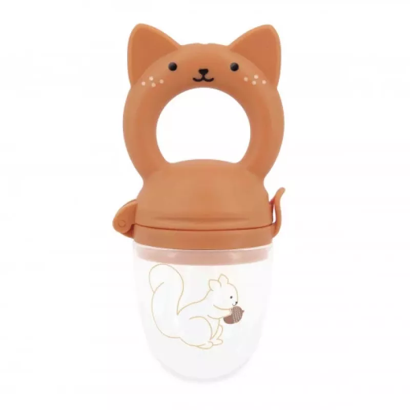 Kaloo baby cadeauset fruitbijtring + slabbetje Grignoti de eekhoorn