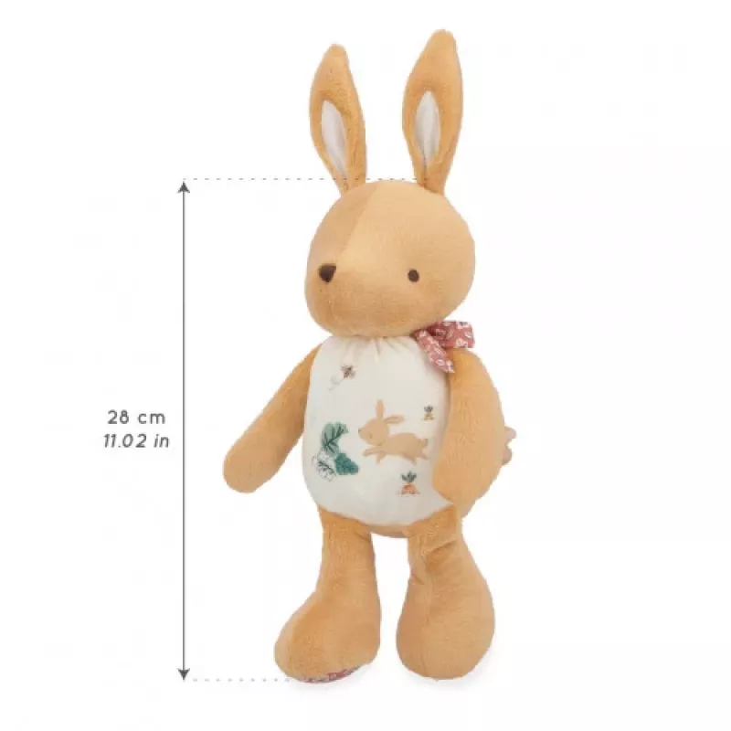 Kaloo Rustling Rabbit pluchen knuffel 28 cm in cadeauverpakking Petites Chansons collectie