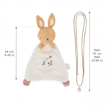Kaloo 2-in-1 cadeauset konijn knuffeldoekje en zwangerschaps-bola-ketting Petites Chansons