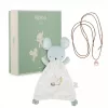 Kaloo 2-in-1 cadeauset (knuffeldoekje + zwangerschaps-bola-ketting) muis Petites Chansons