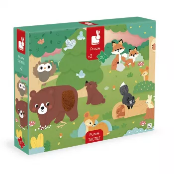 Janod Sensorische voelpuzzel Bos 20 stukjes 2+