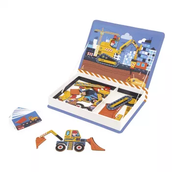 Janod Magnetibook Bouwplaats magnetisch leerspel