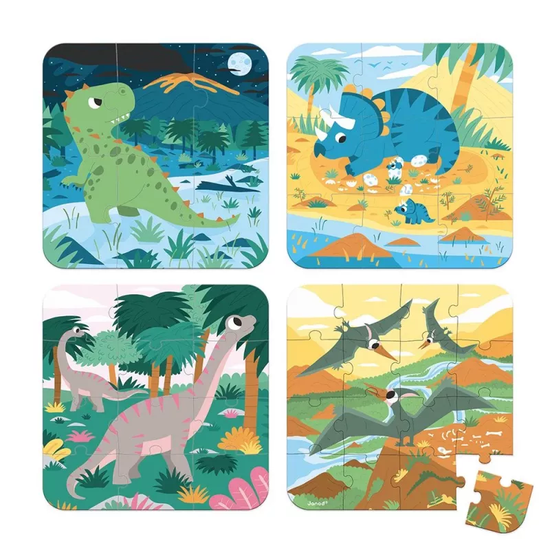 Janod Magnetibook Dinosaurussen magnetisch leerspel 40 stukjes J02541
