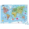 Janod Wereldkaart puzzel in koffer 300 stukjes
