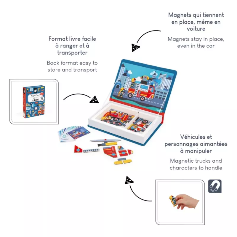 Janod Magnetibook Brandweer magnetisch creatief spelset