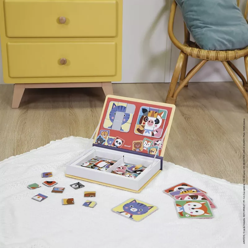 Janod Magnetibook Puzzel Animals magnetisch puzzelboek